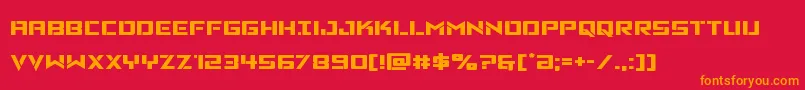 Vikingsquadexpand Font – Orange Fonts on Red Background