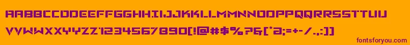 Vikingsquadexpand Font – Purple Fonts on Orange Background