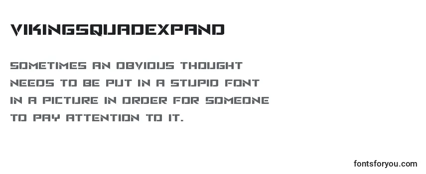 Review of the Vikingsquadexpand Font