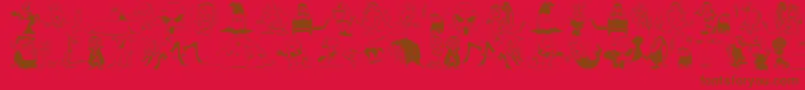 Strangersinthenighttwo Font – Brown Fonts on Red Background