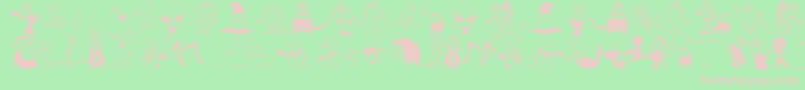 Strangersinthenighttwo Font – Pink Fonts on Green Background