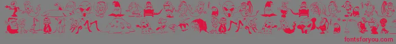 Strangersinthenighttwo Font – Red Fonts on Gray Background