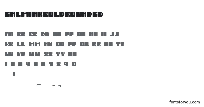 A fonte SalmiakBoldRounded – alfabeto, números, caracteres especiais