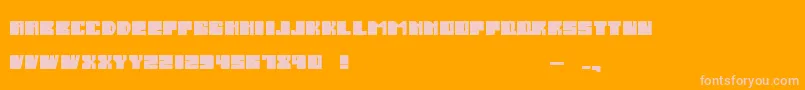 SalmiakBoldRounded-Schriftart – Rosa Schriften auf orangefarbenem Hintergrund