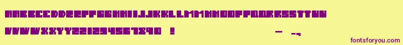 SalmiakBoldRounded Font – Purple Fonts on Yellow Background