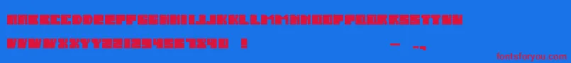 SalmiakBoldRounded Font – Red Fonts on Blue Background