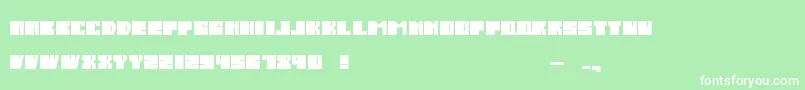 フォントSalmiakBoldRounded – 緑の背景に白い文字