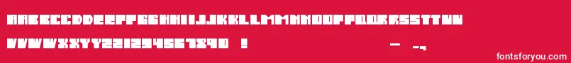 フォントSalmiakBoldRounded – 赤い背景に白い文字