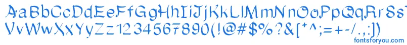 フォントOnceuponatime – 青いフォント
