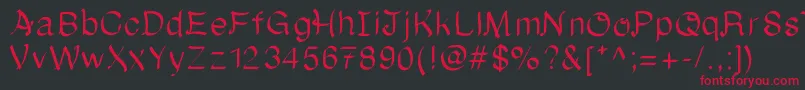 Onceuponatime Font – Red Fonts on Black Background