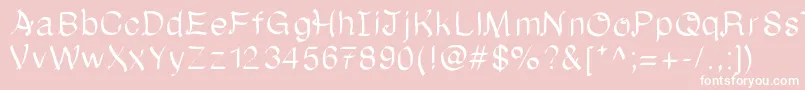 フォントOnceuponatime – ピンクの背景に白い文字
