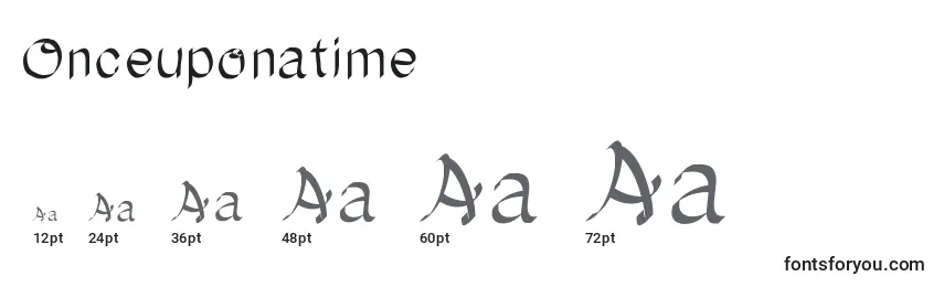 Onceuponatime Font Sizes
