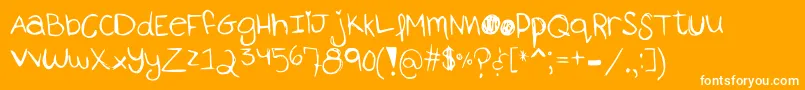 AhTheMonsterIsComing Font – White Fonts on Orange Background