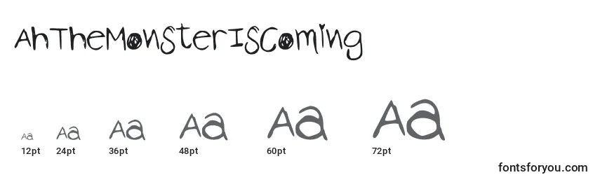 AhTheMonsterIsComing Font Sizes