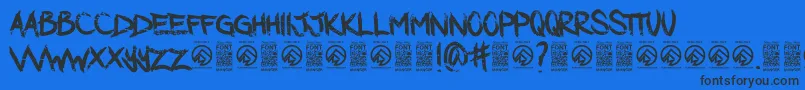 DarkwatersRegular Font – Black Fonts on Blue Background