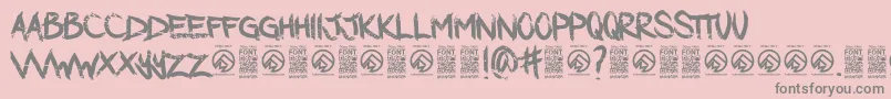 DarkwatersRegular Font – Gray Fonts on Pink Background