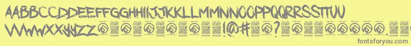 DarkwatersRegular Font – Gray Fonts on Yellow Background