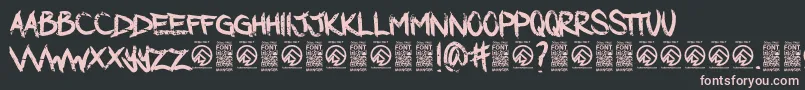 DarkwatersRegular Font – Pink Fonts on Black Background