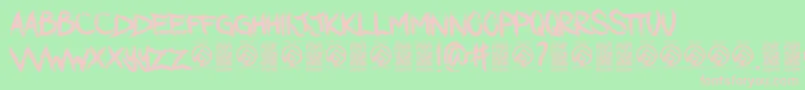 DarkwatersRegular Font – Pink Fonts on Green Background