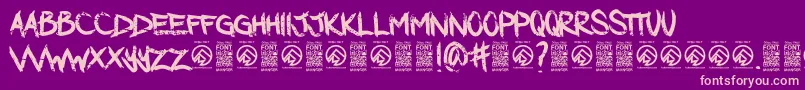 DarkwatersRegular Font – Pink Fonts on Purple Background