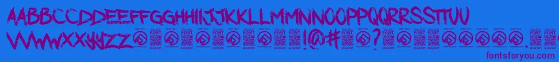 DarkwatersRegular Font – Purple Fonts on Blue Background