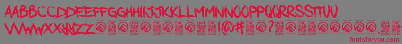 DarkwatersRegular Font – Red Fonts on Gray Background