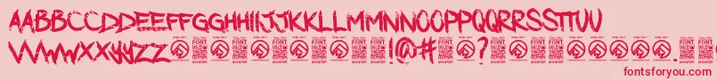 DarkwatersRegular Font – Red Fonts on Pink Background