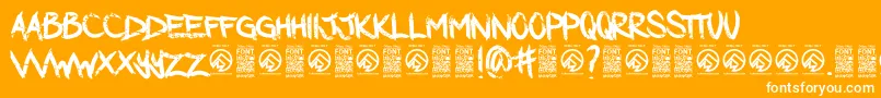 DarkwatersRegular Font – White Fonts on Orange Background
