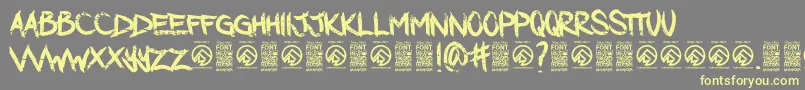 DarkwatersRegular Font – Yellow Fonts on Gray Background