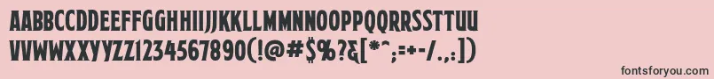 MortuarybbReg Font – Black Fonts on Pink Background