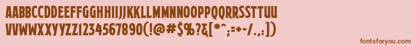 MortuarybbReg Font – Brown Fonts on Pink Background