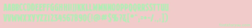 MortuarybbReg Font – Green Fonts on Pink Background