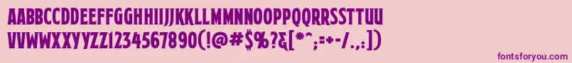 MortuarybbReg Font – Purple Fonts on Pink Background