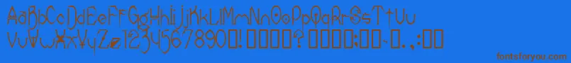 DonreesClaws Font – Brown Fonts on Blue Background