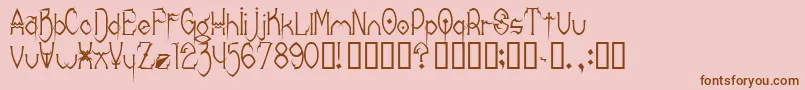 DonreesClaws Font – Brown Fonts on Pink Background