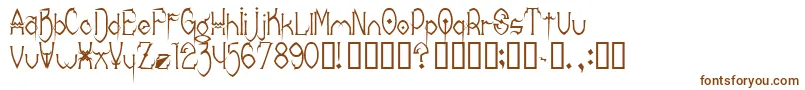 Шрифт DonreesClaws – коричневые шрифты на белом фоне