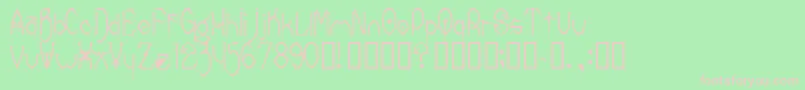 DonreesClaws Font – Pink Fonts on Green Background