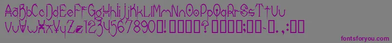 Шрифт DonreesClaws – фиолетовые шрифты на сером фоне