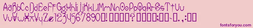 DonreesClaws Font – Purple Fonts on Pink Background