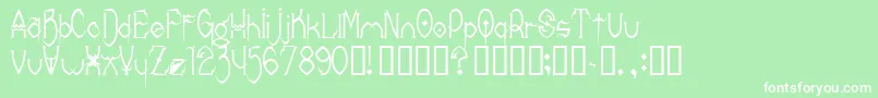 DonreesClaws Font – White Fonts on Green Background