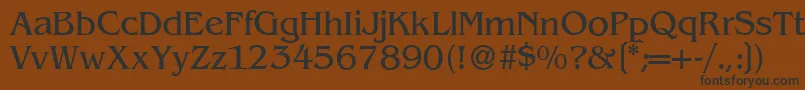 Шрифт B693RomanRegular – чёрные шрифты на коричневом фоне