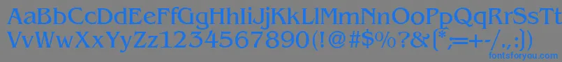 B693RomanRegular Font – Blue Fonts on Gray Background