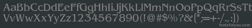 フォントB693RomanRegular – 黒い背景に灰色の文字