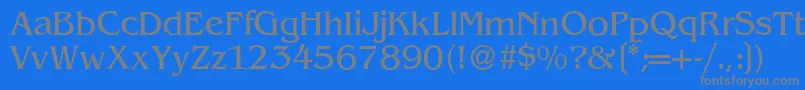 B693RomanRegular Font – Gray Fonts on Blue Background