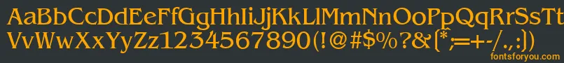 B693RomanRegular Font – Orange Fonts on Black Background