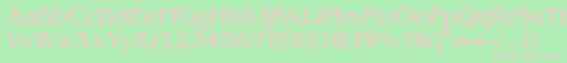 フォントB693RomanRegular – 緑の背景にピンクのフォント