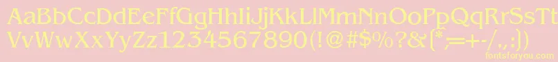 B693RomanRegular Font – Yellow Fonts on Pink Background