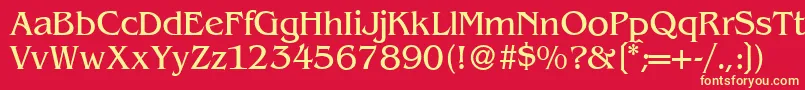 B693RomanRegular Font – Yellow Fonts on Red Background