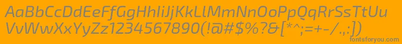 Exo2.0Italic Font – Gray Fonts on Orange Background