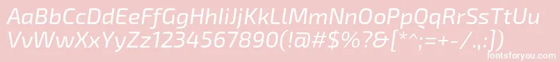 Exo2.0Italic Font – White Fonts on Pink Background